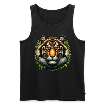 Tigre de Malaisie - Débardeur bio Premium Homme - noir - Devant - Michal (187cm)