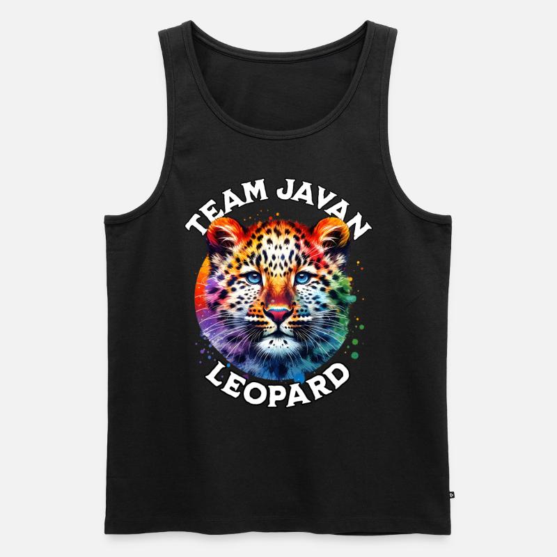 Dictons de léopard de Java - Débardeur bio Premium Homme - noir