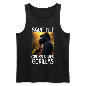 Cross River Gorilla - Männer Premium Bio Tank Top - Schwarz - Vorne - AI Model Male 178 light (178cm)