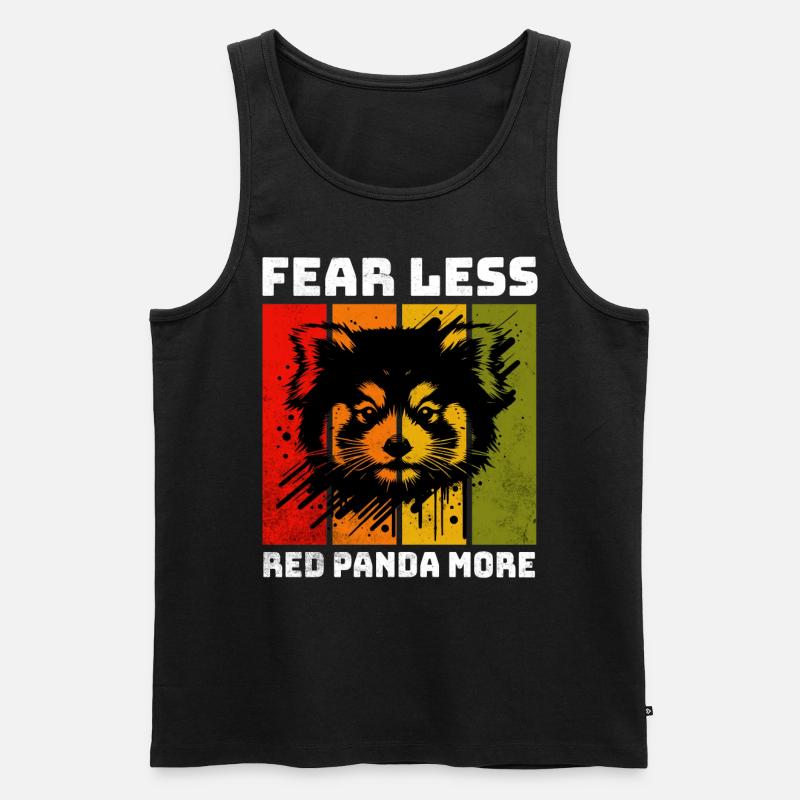 Roter Panda - Männer Premium Bio Tank Top - Schwarz