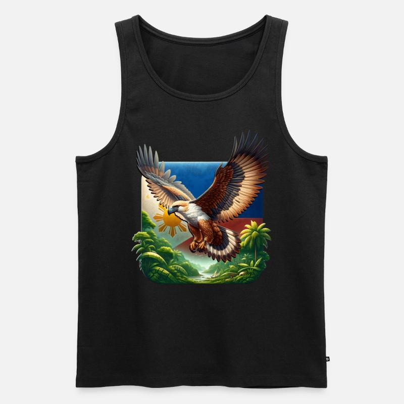 Monkey Eagle - Men's Premium Organic Tank Top - black