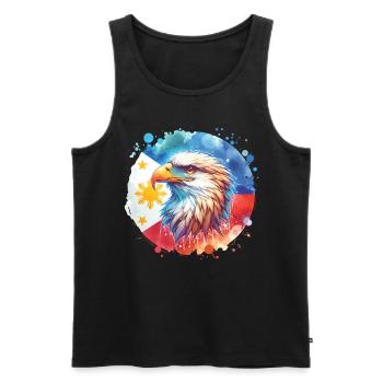Monkey Eagle - Men's Premium Organic Tank Top - black - Front - AI Model Male 178 light (178cm)