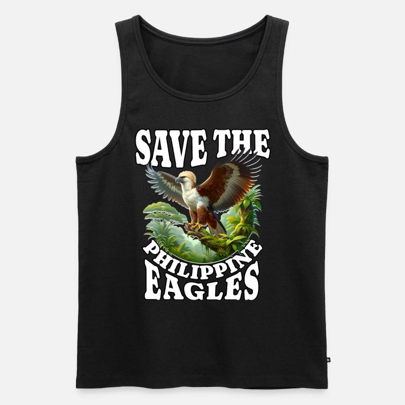 Monkey Eagle - Men's Premium Organic Tank Top - black
