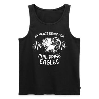 Affenadler Herzlinie - Männer Premium Bio Tank Top - Schwarz - Vorne - Michal (187cm)