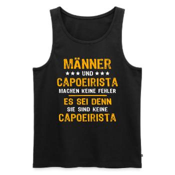 Capoeirista Capoeira - Débardeur bio Premium Homme - noir - Devant - AI Model Male 178 light (178cm)