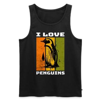 Pingouin Pingouin - Débardeur bio Premium Homme - noir - Devant - AI Model Male 178 light (178cm)