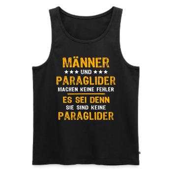 Paraglider Paragliding - Männer Premium Bio Tank Top - Schwarz - Vorne - AI Model Male 178 light (178cm)