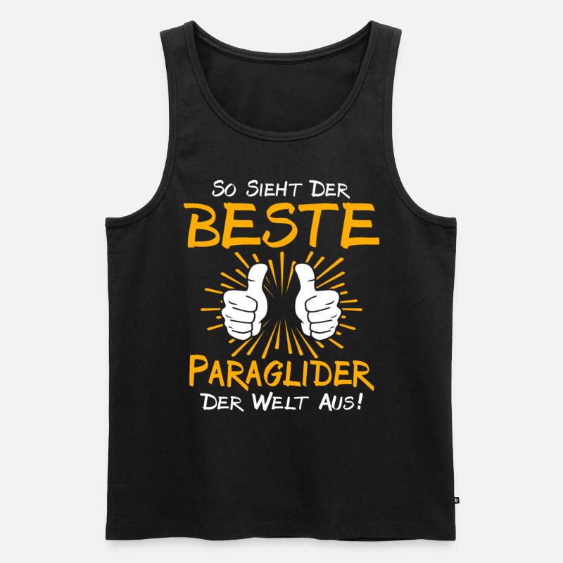 Paraglider Geschenkidee - Männer Premium Bio Tank Top - Schwarz