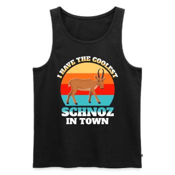 Lustige Saiga Antilope Sprüche - Männer Premium Bio Tank Top - Schwarz - Vorne - Michal (187cm)