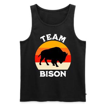 Bison Prairie Bison Dictons - Débardeur bio Premium Homme - noir - Devant - AI Model Male 178 light (178cm)
