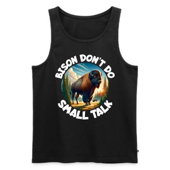 Buffalo Saying - Men's Premium Organic Tank Top - black - Front - Michal (187cm)