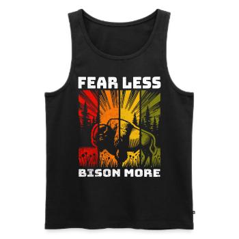 Bison Buffalo - Men's Premium Organic Tank Top - black - Front - AI Model Male 178 light (178cm)