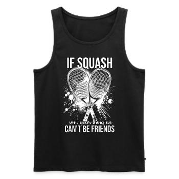 Funny Squash Saying - Men's Premium Organic Tank Top - black - Front - AI Model Male 178 light (178cm)