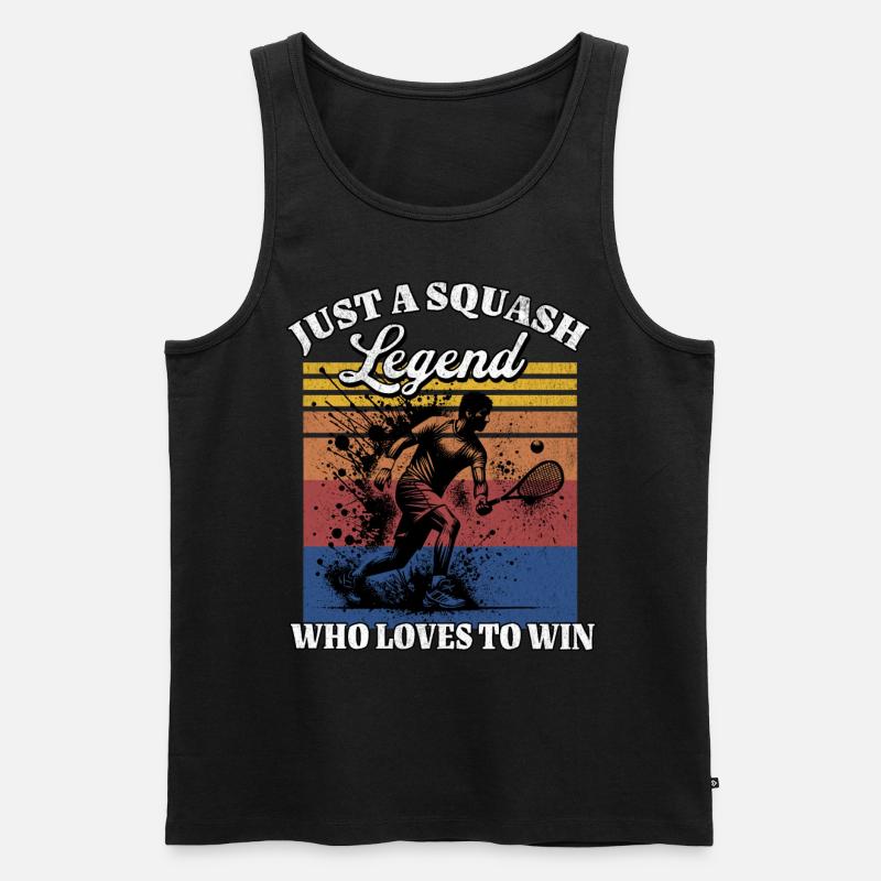 US Squash Spieler - Männer Premium Bio Tank Top - Schwarz