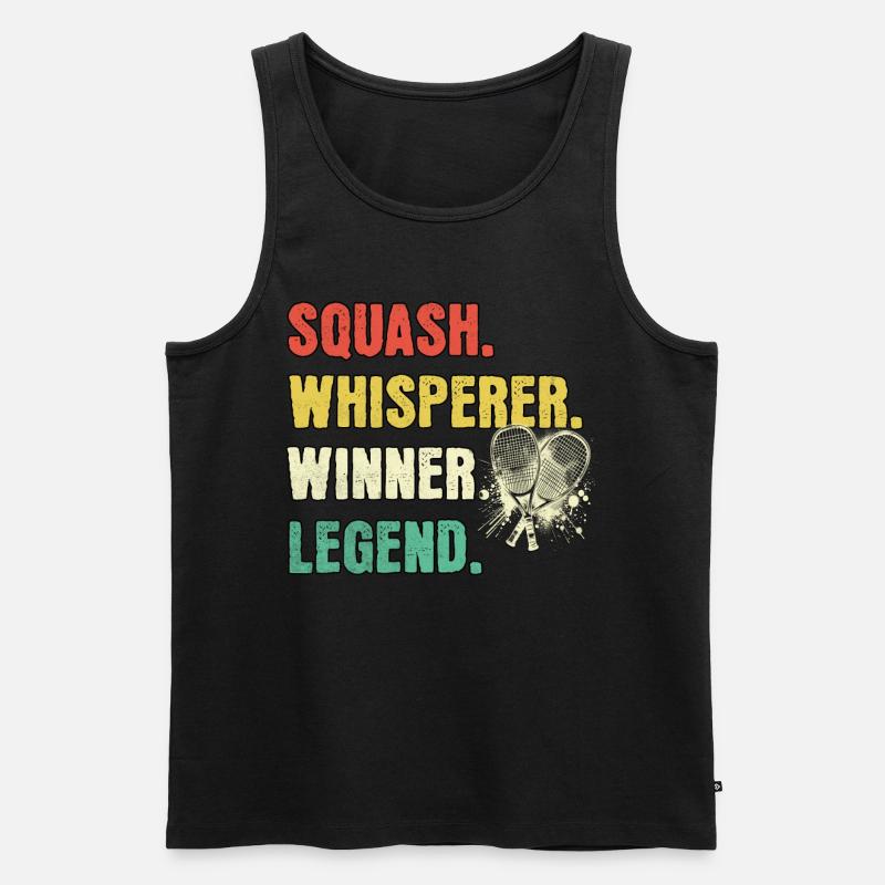 Squash Whisperer Squash Legend - Débardeur bio Premium Homme - noir