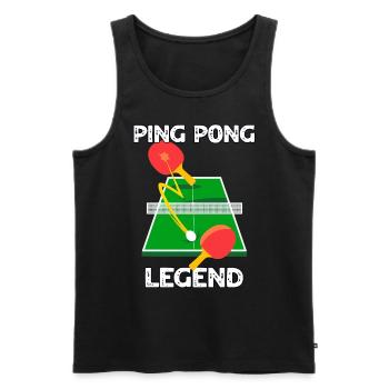 Légende du ping-pong - Débardeur bio Premium Homme - noir - Devant - AI Model Male 178 light (178cm)
