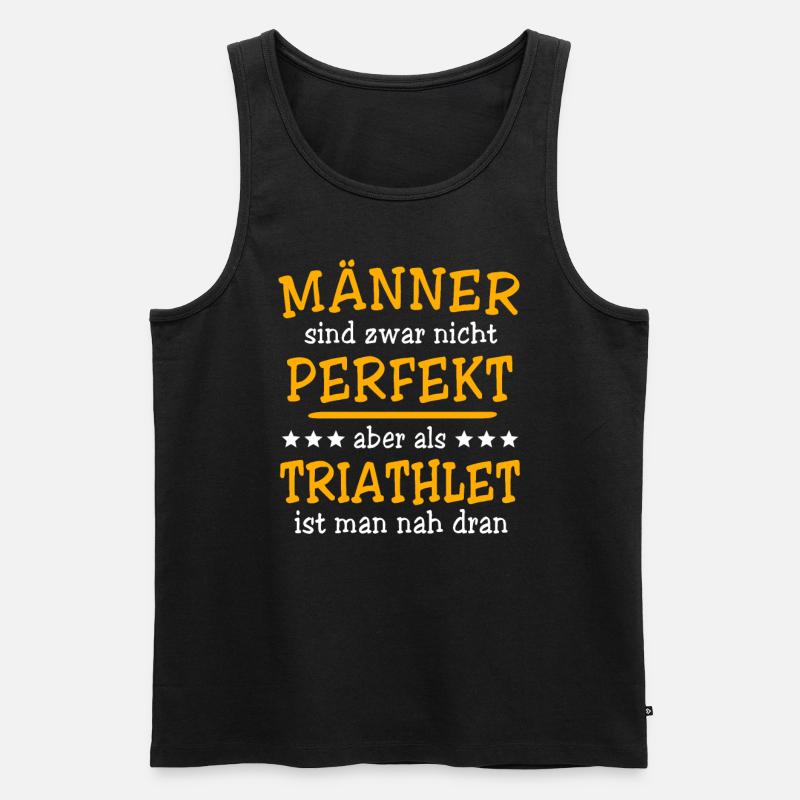 Triathlet Triathlon - Männer Premium Bio Tank Top - Schwarz