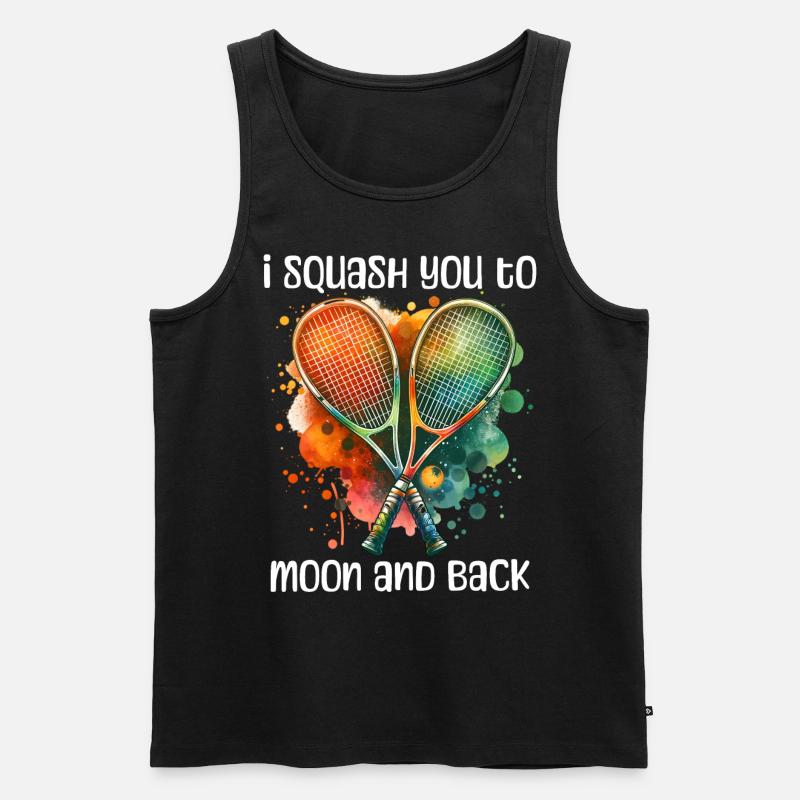 Squash Sprüche - Männer Premium Bio Tank Top - Schwarz