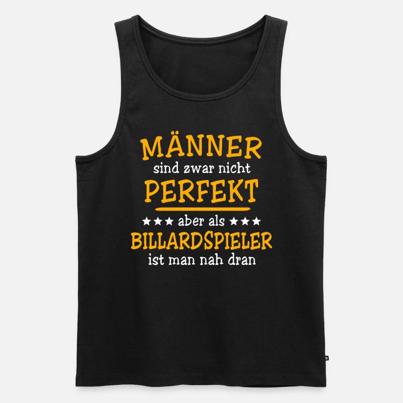 biBillardspieler Billard - Männer Premium Bio Tank Top - Schwarz