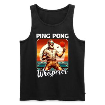 Ping-pong Tennis de table - Débardeur bio Premium Homme - noir - Devant - Michal (187cm)