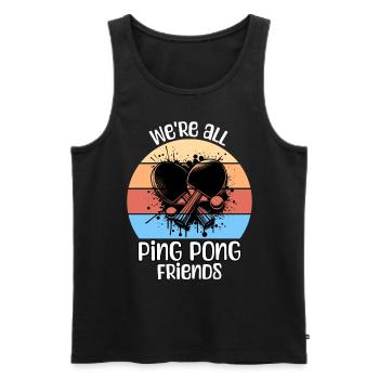 Ping-pong Tennis de table - Débardeur bio Premium Homme - noir - Devant - Michal (187cm)