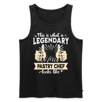 Legendary Pastry Chef - Men's Premium Organic Tank Top - black - Front - AI Model Male 178 light (178cm)