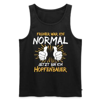 Hop farmer's saying - Men's Premium Organic Tank Top - black - Front - Michal (187cm)