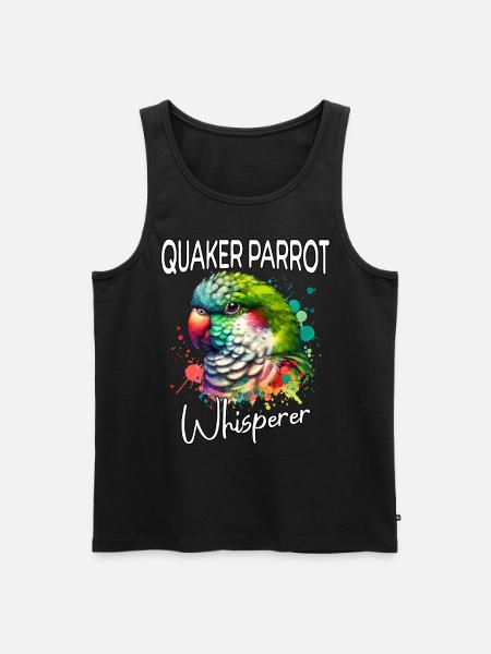 Monk Parakeet Whisperer - Men's Premium Organic Tank Top - black