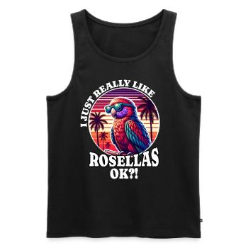 I Love Rosella Saying - Men's Premium Organic Tank Top - black - Front - Michal (187cm)