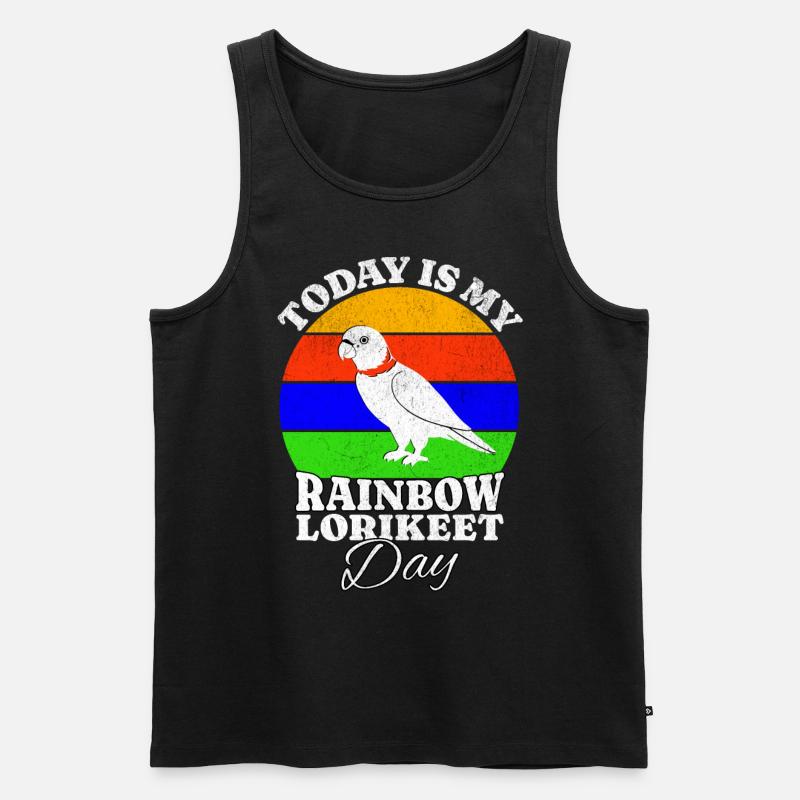Regenbogenlori Rainbow Lorikeet - Männer Premium Bio Tank Top - Schwarz