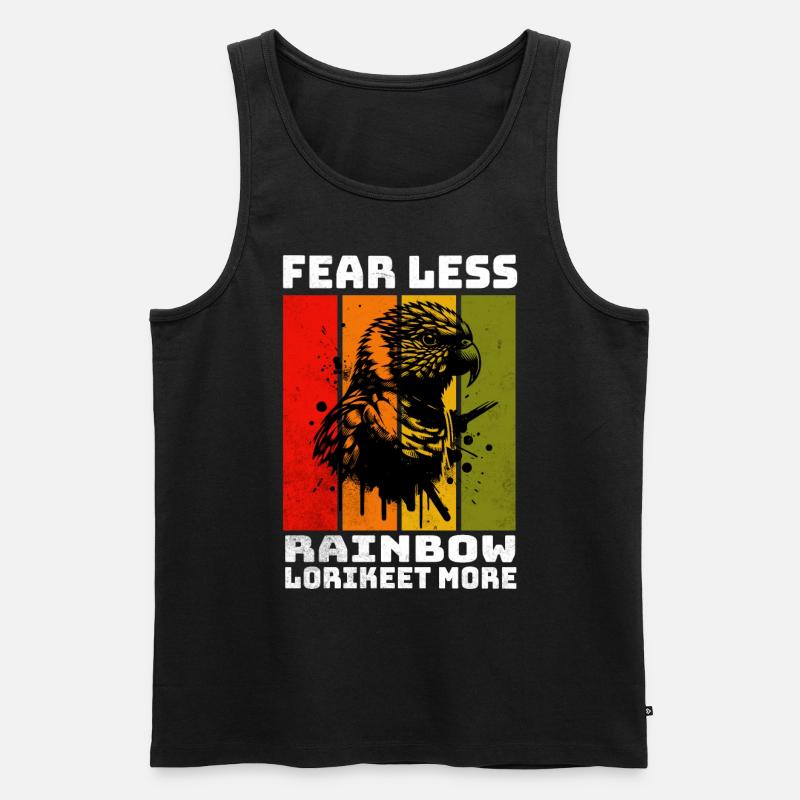 Rainbow Lorikeet Regenbogenlori - Männer Premium Bio Tank Top - Schwarz