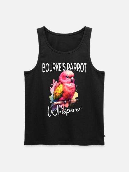 Bourke Parakeet Whisperer - Men's Premium Organic Tank Top - black