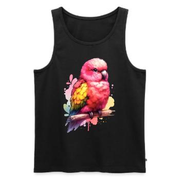 Bourkesittich Motiv - Männer Premium Bio Tank Top - Schwarz - Vorne - Michal (187cm)