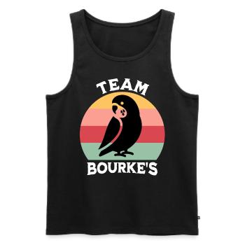 L’équipe Bourkeparakeet - Débardeur bio Premium Homme - noir - Devant - Michal (187cm)