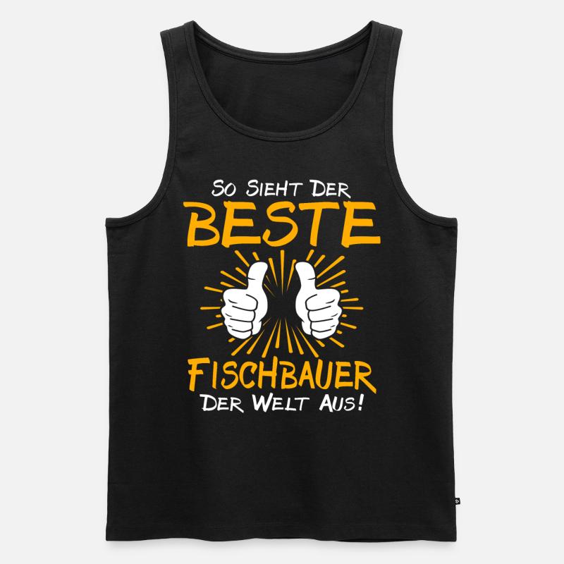 Fischbauer Geschenkidee - Männer Premium Bio Tank Top - Schwarz