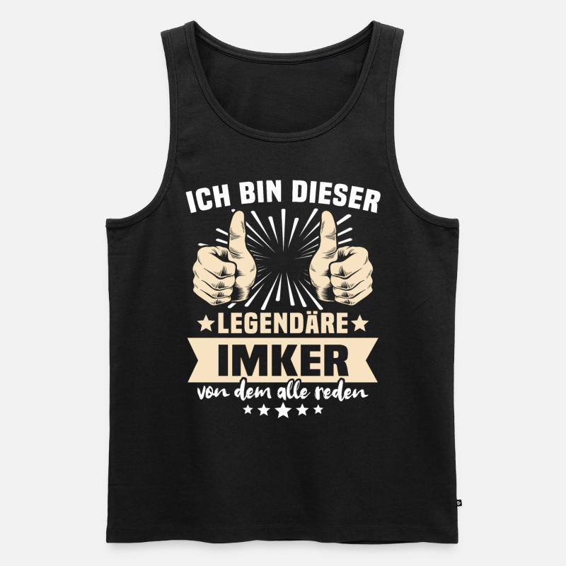 Imker Sprüche - Männer Premium Bio Tank Top - Schwarz
