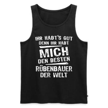 Beet farmer - Men's Premium Organic Tank Top - black - Front - Michal (187cm)