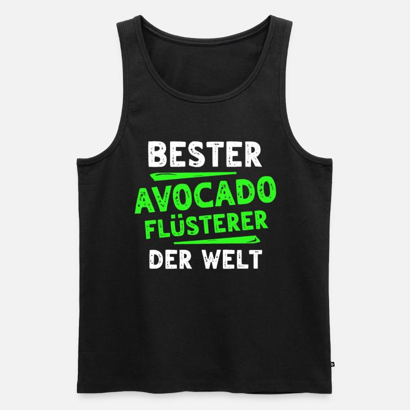 Avocado Geschenk - Männer Premium Bio Tank Top - Schwarz