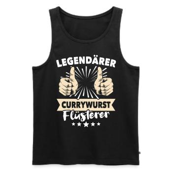 Currywurst sayings - Men's Premium Organic Tank Top - black - Front - AI Model Male 178 light (178cm)