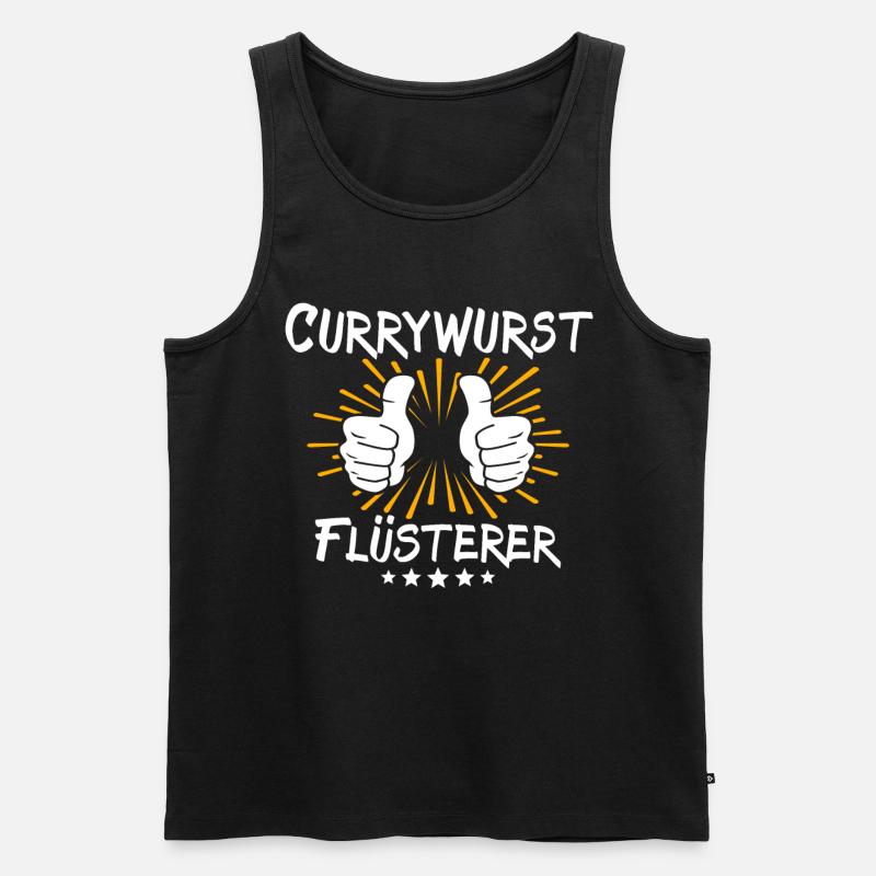 Currywurst Spruch - Männer Premium Bio Tank Top - Schwarz