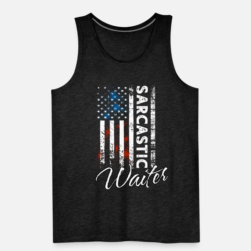 Sarkastischer Kellner Männer Premium Bio Tank Top