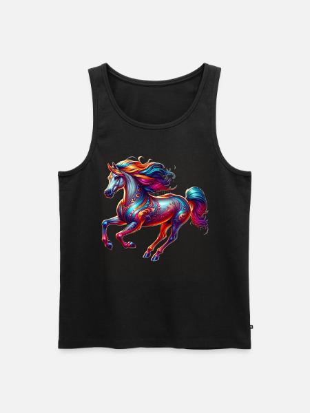 Irisches Zugpferd Pferd - Männer Premium Bio Tank Top - Schwarz