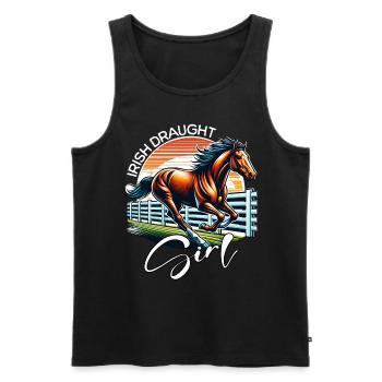 Irish Draught Girl Irish Draft Horse - Men's Premium Organic Tank Top - black - Front - AI Model Male 178 light (178cm)