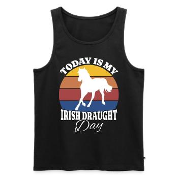 Irisches Zugpferd Irish Draught - Men's Premium Organic Tank Top - black - Front - AI Model Male 178 light (178cm)