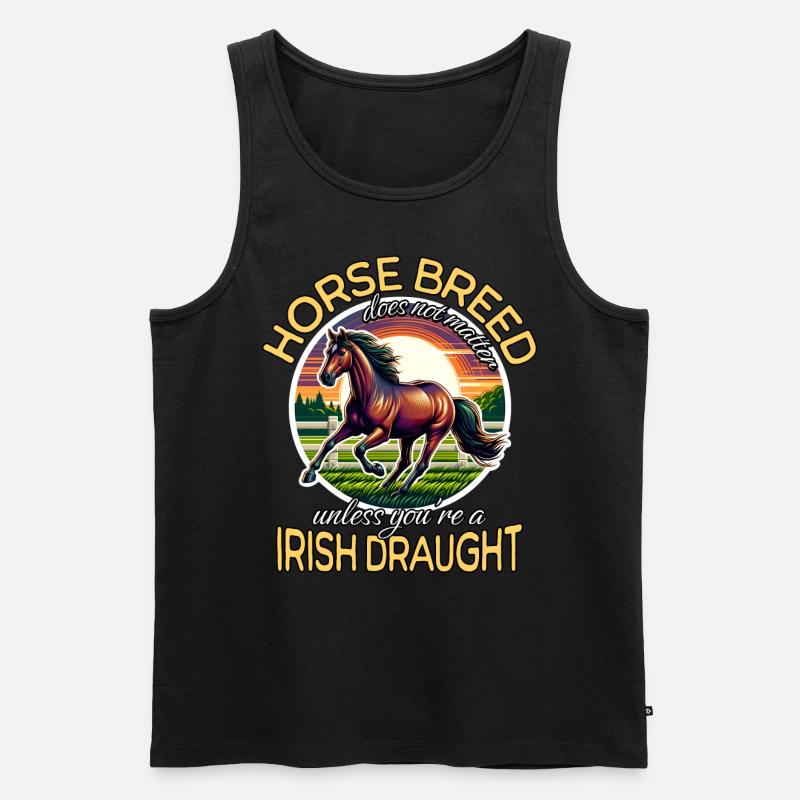 Irish Draught Irisches Zugpferd - Männer Premium Bio Tank Top - Schwarz