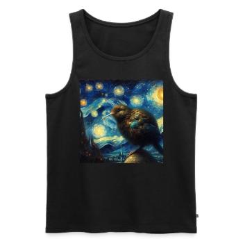 Kiwi Bird Starry Night - Men's Premium Organic Tank Top - black - Front - Michal (187cm)