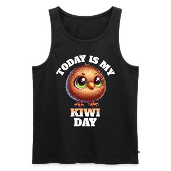 Kiwi Vogel Kiwi Bird - Männer Premium Bio Tank Top - Schwarz - Vorne - AI Model Male 178 light (178cm)