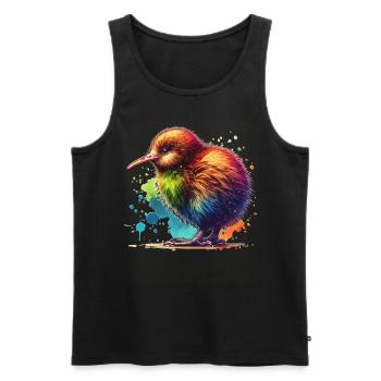 Kiwi Bird - Men's Premium Organic Tank Top - black - Front - Michal (187cm)