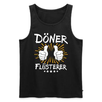 Döner Spruch - Débardeur bio Premium Homme - noir - Devant - Michal (187cm)