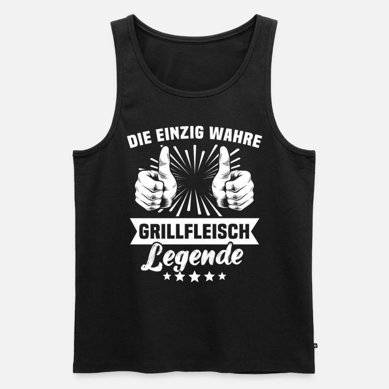 Grillfleisch - Männer Premium Bio Tank Top - Schwarz
